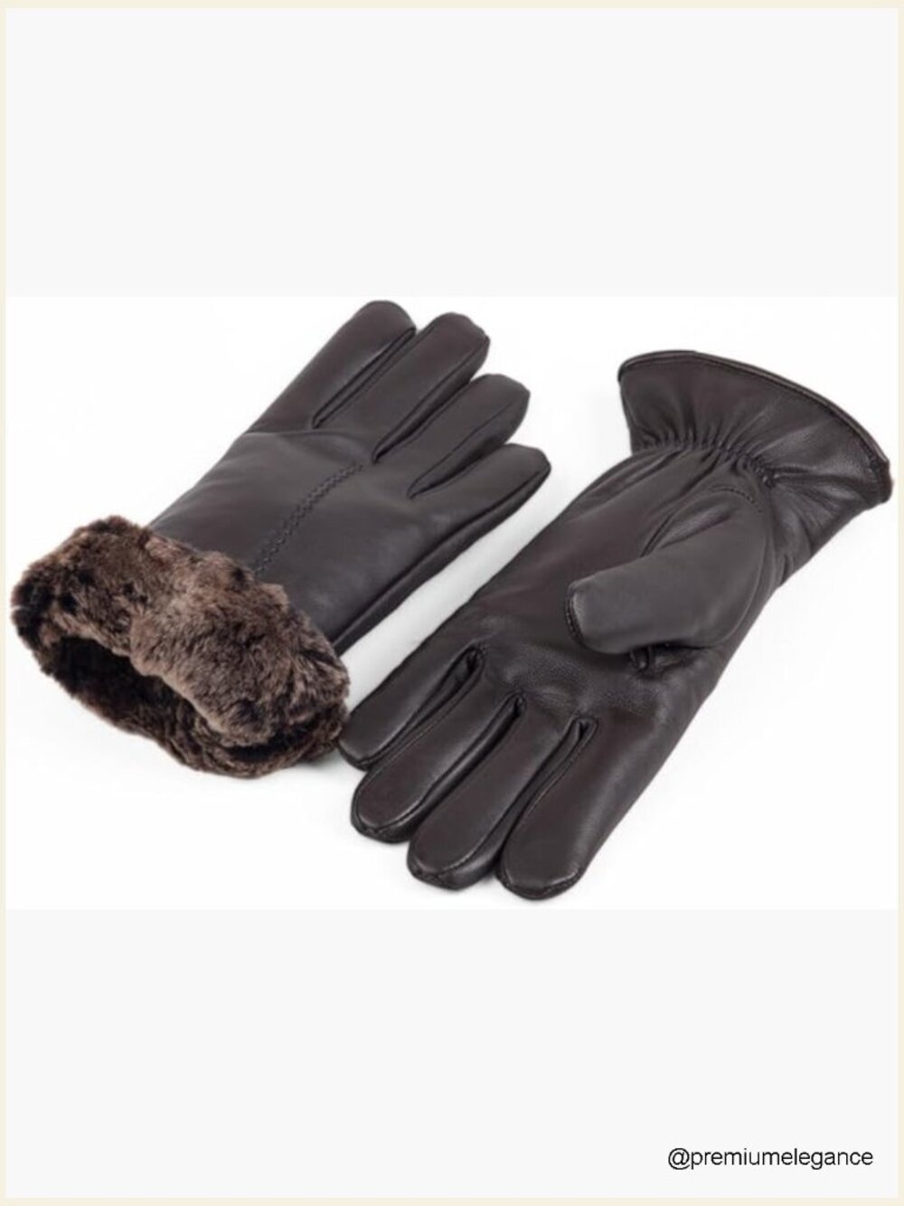 Shearling Sheepskin Lined Leather Gloves - Winter Driving & Walking Gloves